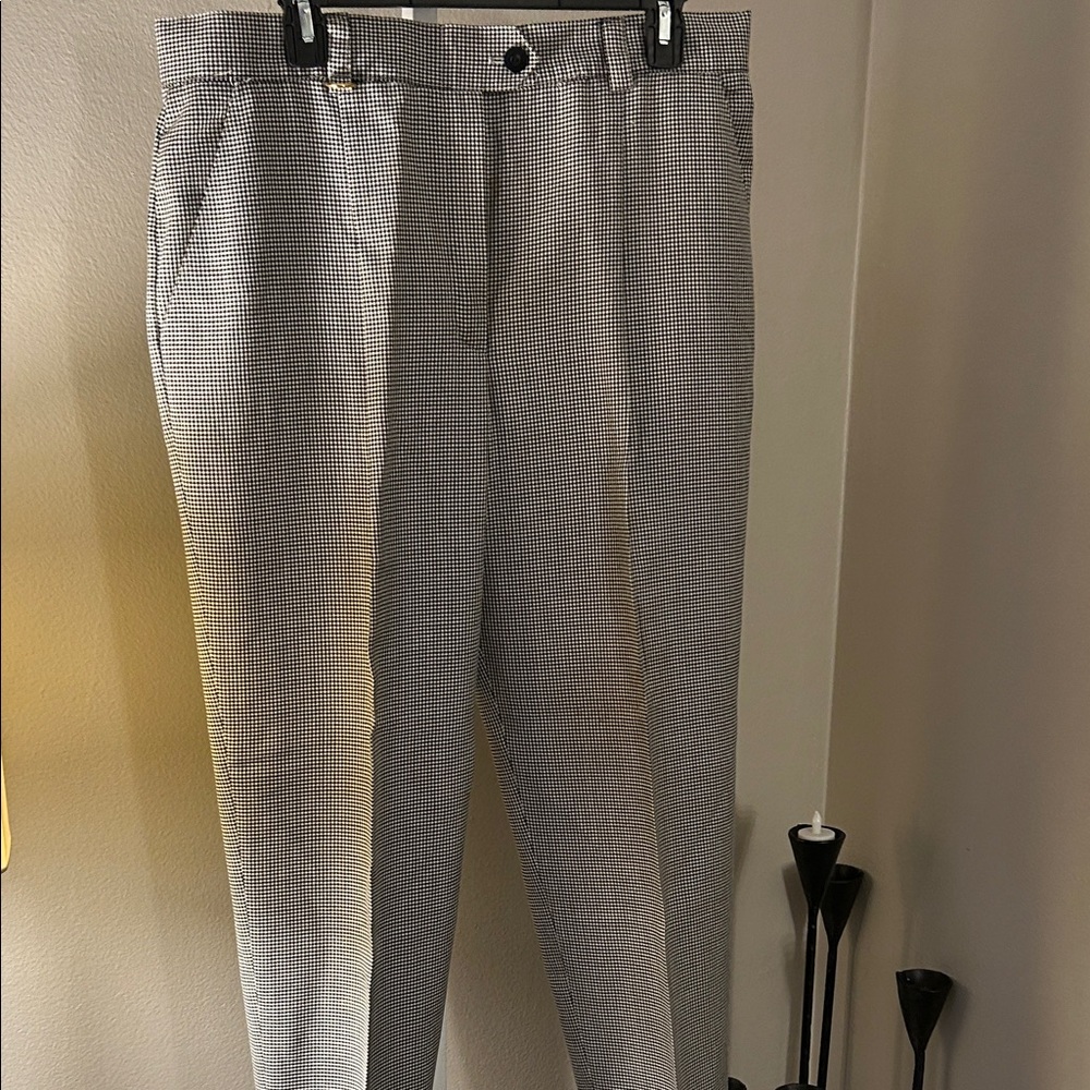 Escada Women’s Black and White Patterned Dress Pants